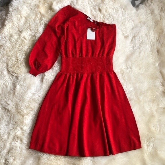 A.L.C. Shara One Shoulder Midi Dress in Poppy M - Picture 3 of 8